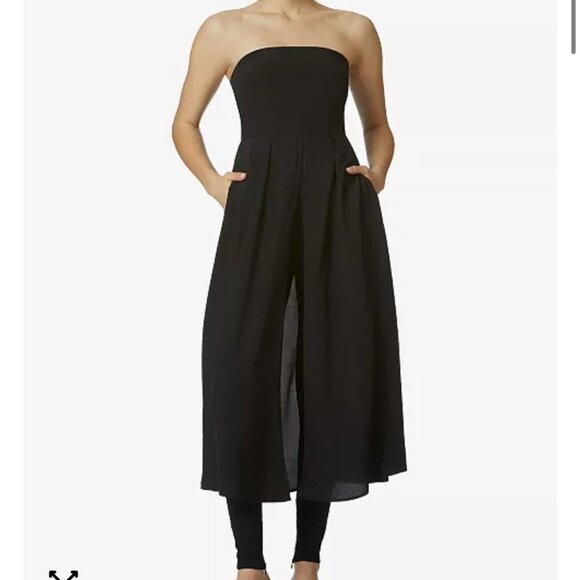 Avec Les Filles Pants - Avec Les Filles Skirt Over Pants Jumpsuit Strapless in Black Women's size 2 NWT